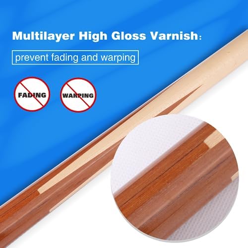 GSE 36"/42"/48"/52"/58" 1-Piece Canadian Maple Shorty Pool Cue Sticks | Solid Hardwood, Billiard House Bar Pool Cue Sticks for Beginners, Small Limited Tight Space Use