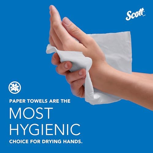 Scott Professional Hard Roll Paper Towels, Bulk, 6 Rolls x 950' (02001) | Purple Core, High-Capacity, Elevated Design, Absorbency Pockets, White, Plus Tier, Compatible with Scott Essential Dispensers