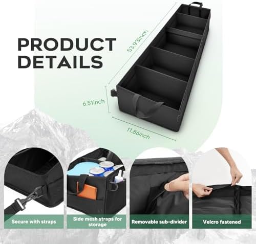 Autorder Under Seat Storage Box Organizer with 3 Detachable Dividers, Compatible with 2015-2026 Ford F150 SuperCrew Cab & Crew Cab