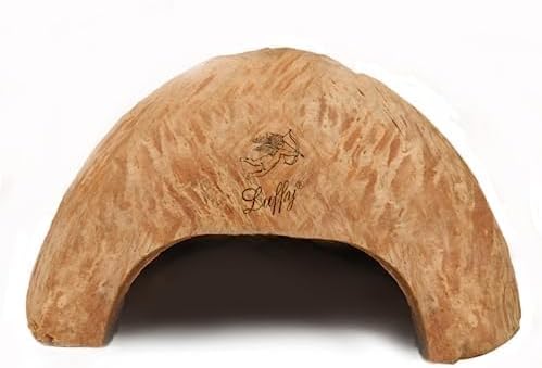 SunGrow Coconut Aquarium Shrimp Cave, Small Fish Tank Decorations Accessories, Comfortable Shelter and Breeding Area for Crustaceans, Fish Hideout Aquarium Décor for Spawning (1 piece)
