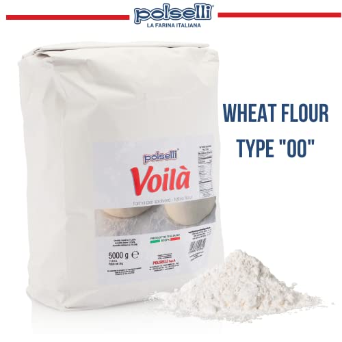 POLSELLI Voila, Spolvero "00" Table & Dusting Flour, Soft Wheat Flour, 5 kg