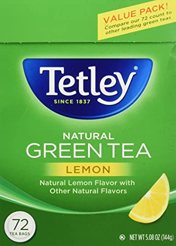 Tetley, Natural Black & Green Tea, 72 Count, Hot or Iced, Light, Refreshing Green Tea