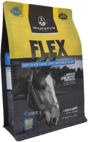 Majesty's Flex Wafers - Superior Horse/Equine Joint Support Supplement - Glucosamine, MSM, Chondroitin, Yucca, Vitamin C (Regular, 2 Pack (120 Count Total))