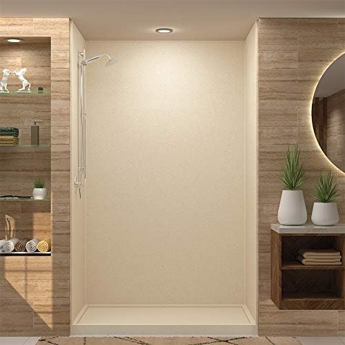 Transolid RKWF6027L-67 Remodel Left-Hand Alcove Shower Kit, 32" x 60" x 75", Matrix Khaki