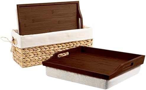 ROSSIE HOME Wood Lap Tray – Natural Acacia, Fits 15.6” Laptops