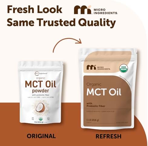 Micro Ingredients Organic MCT Oil Powder with Prebiotic Fiber