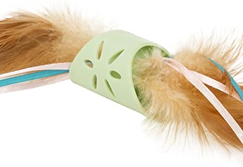 SmartyKat Flutter Balls Catnip Plush and Feather Cat Toys, Erratic Motion for Batting & Pouncing Fun for Cats & Kittens, Set of 2