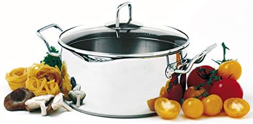 Norpro KRONA 5 Quart Vented Pot with Straining Lid, Stainless Steel,645,Silver