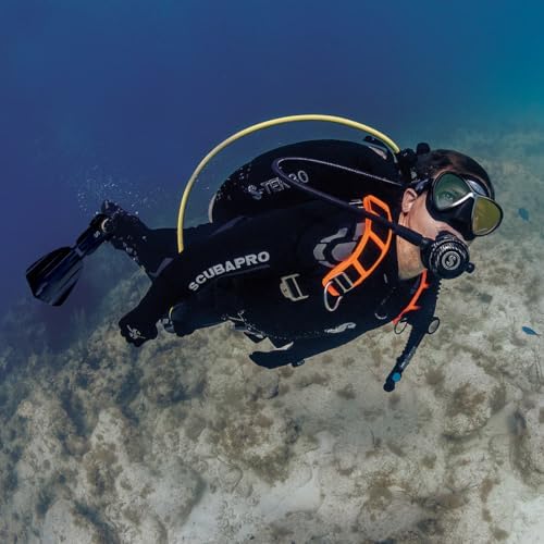 SCUBAPRO S-Tek Pro System for Technical Scuba Diving, Harness with Back Plate in Stainless Steel, Donut Wing 40 lbs/18kg, Includes Black Color Kit