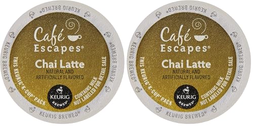 Cafe Escapes Chai Latte K-Cups, 16 Count (Packaging May Vary)
