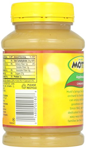 Motts Inc Apple Sauce, Cinnamon, 24 oz