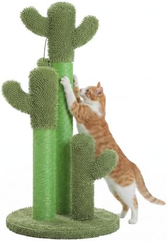 PAWZ Road Cactus Cat Scratching Post 23”Cat Scratcher with Toy Ball
