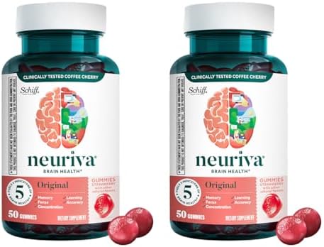 NEURIVA Original Brain Supplement for Memory, Focus & Concentration with Clinically Tested Nootropics Phosphatidylserine and Neurofactor