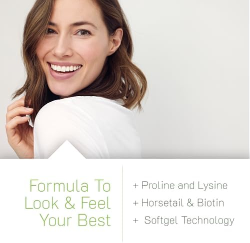 Irwin Naturals Longer, Stronger Hair and Nails - 120 Liquid Softgels - Promotes Vibrant Shine Texture & Strength - 60 Total Servings | Support Shine, Texture, Hair & Nail Strength | Biotin + Horsetail Silica | Connective Tissue Support | 120 Soft-Gels