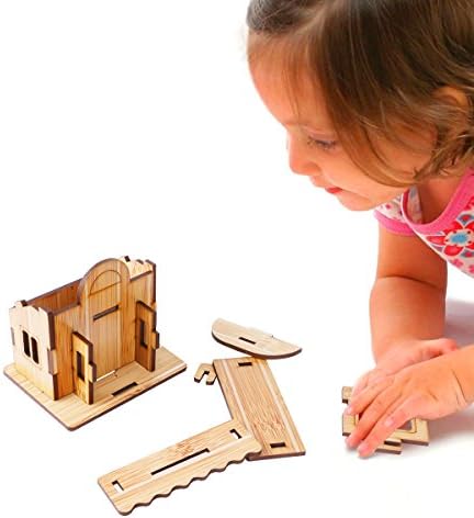 3D Wooden Puzzle, Mini DIY Model House Kit Educational Toys Jigsaw Puzzles Gift for Children and Adult