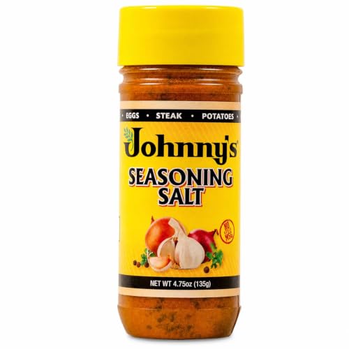 Johnny's - Seasoning Salt - 4.75 oz | Classic All-Purpose Seasoning, Great For Meats, Vegetables, Fries, Soups, Grilling, Roasting & Everyday Cooking