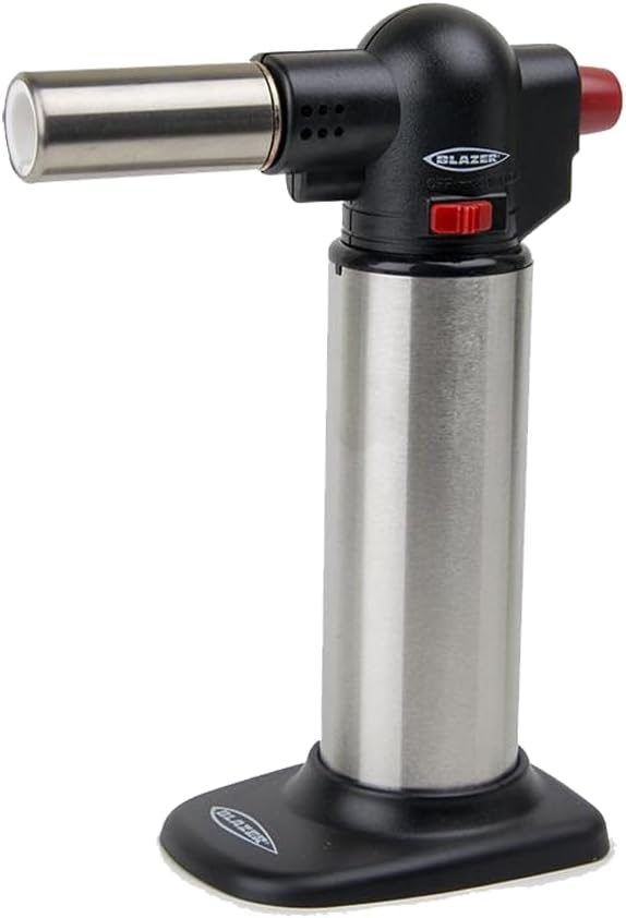 Big Buddy Refillable Turbo Torch Lighter- White Culinary Blow Torch, Butane Refillable