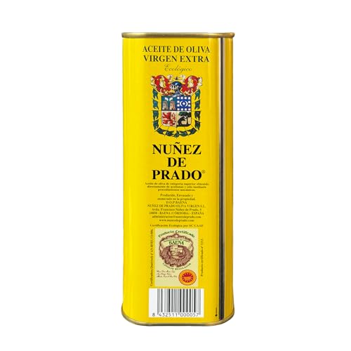 Nuñez de Prado Extra Virgin Olive Oil – USDA Organic, DOP Baena, First Cold Pressed, Family Estate Harvest, 33.8 fl oz (1 Liter)