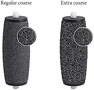 6 Pack Callus Remover Roller,Replacement Roller for Electronic Foot File Refill -3 Extra Coarse & 3 Regular Coarse