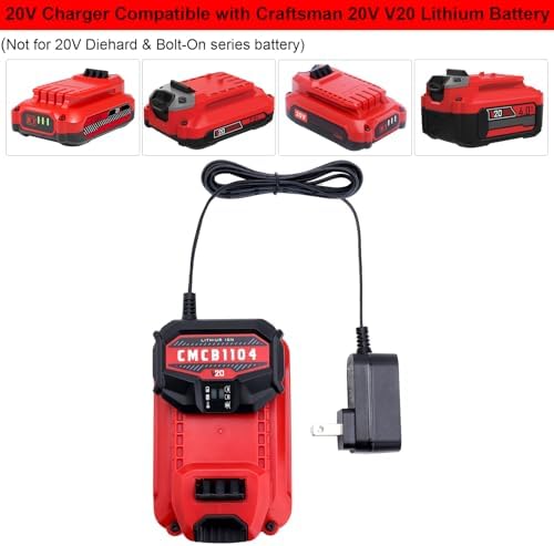 Elefly 20V CMCB202 Battery Compatible with Craftsman V20 Lithium Ion Battery CMCB202-2 CMCB201 CMCB204