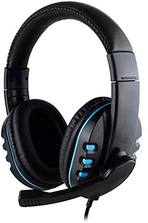 HHmei New Gaming Headset Voice Control Wired HI-FI Sound Quality for PS4 Black - PS4 Wired Headset Headset