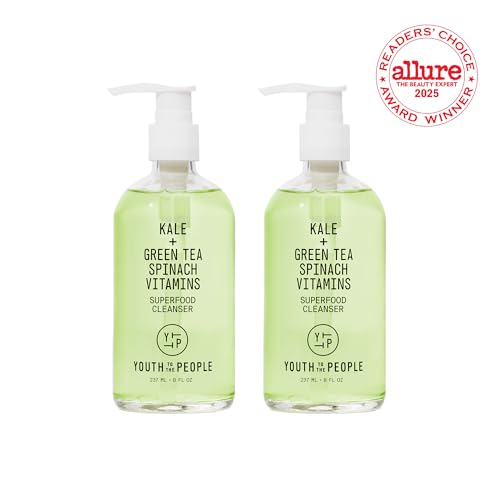 Youth To The People Superfood Cleanser - Kale + Spinach Hydrating Face Wash | Antioxidant-Rich Daily Facial Cleanser - Refillable, pH-balanced, Non-drying, Gentle Makeup Remover, All Skin Types, Vegan