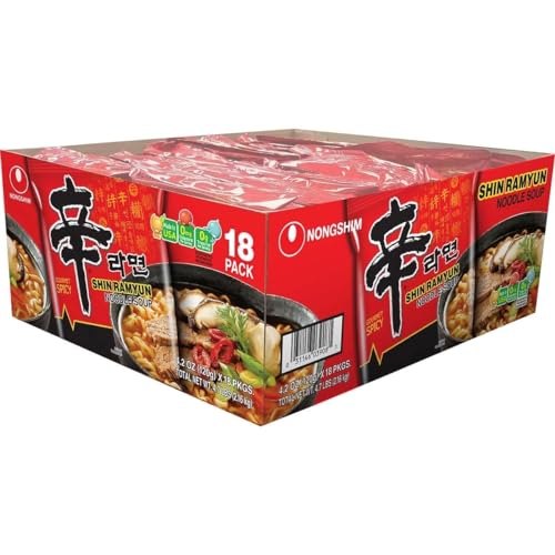 Nongshim Shin Noodle Ramyun, Gourmet Spicy Picante, 4.2-Ounce Packages (Pack of 16)