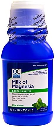 Quality Choice Milk of Magnesia Mint Flavor 12 Fl Oz (Pack of 6)