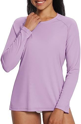 baleaf Women's UPF 50+ Sun Shirts Long Sleeve Stretchy Quick Dry | Lightweight, Rash Guard, UPF 50+ Sun Protection, Breathable Comfort material for Hking Workout, Excellent for hot weather