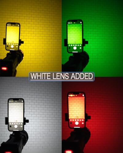BIGSUN Q953 Rechargeable Spotlight,100000 High Lumen LED Flashlightv with COB Flood Light, Built-in 10,000 mAh Li-Ion Battery for Patrol, Working, Hunting, Red Lens and Tripod