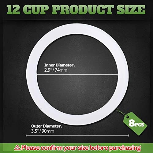 8 Pcs 4 Cups Replacement Food Grade Silicone Gasket, For Bialetti Moka Pots