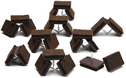 Furniture Felt Pads Nail-on Heavy Duty Felt Pad Chair Sliders Round Chair Leg Floor Protectors 1" Furniture Leg Protector 24 Pack