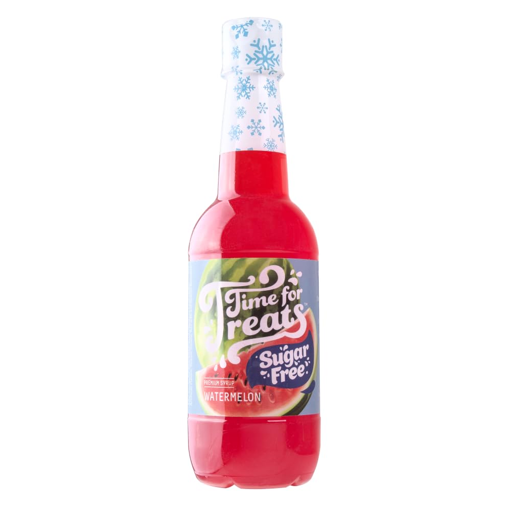 Time For Treats 3-Pack Tropical Punch, Watermelon, Lime Syrup 16.9 Fluid Ounce Per Bottle for Snow Cones, Homemade Sodas, Cocktails, Coffee, Baking and More
