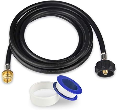 KOMAN 5FT Propane Hose Adapter 1lb to 20lb, Propane Tank Aapter, Converter for Buddy Heaters, Coleman Camping Stove, Weber Q/Blackstone Griddle Grill