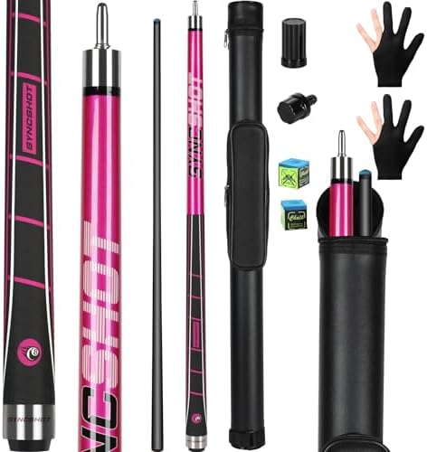 Carbon Fiber Pool Cue Stick 58" Professional Pool Sticks for Adults Full Carbon Technology Tacos De Billiar Low Deflection Billiard Pool Table Cues 3 Colors Available