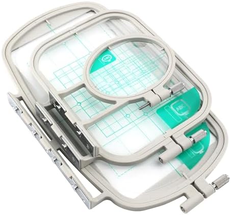 Sew Tech 3pcs Embroidery Hoops for Brother, 1x2.5 4x4 4x6.75in Frame Set