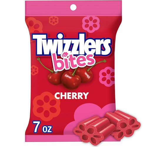 TWIZZLERS Bites Cherry Flavored Licorice Style, Chewy Candy Bag, 16 oz