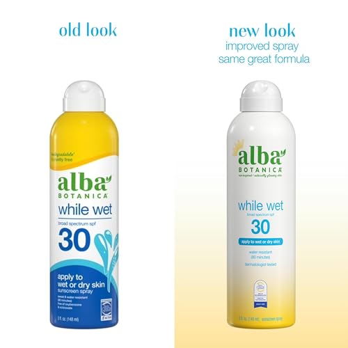 Alba Botanica Sport Sunscreen Spray for Face and Body, SPF 50, 5 fl oz Bottle