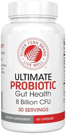 Silver Fern Brand Ultimate Probiotic - Probiotics for Women & Men | 8 Billion CFU Spore-Forming Gut Health Supplement - DNA Verified, Vegan, Shelf-Stable, High Survivability - 60 Capsules