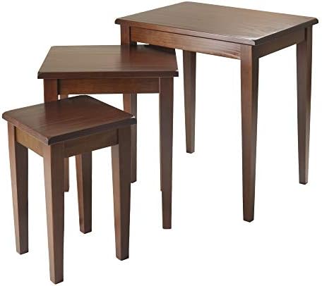 Winsome Regalia Nesting Accent Tables, for Living Room, Walnut, Set of 3