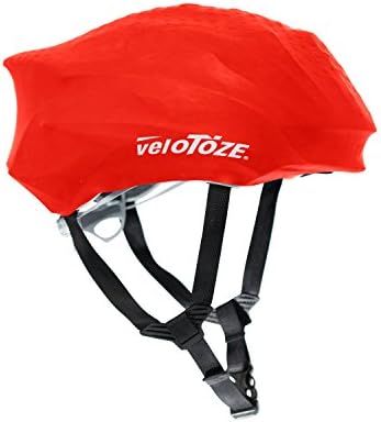 veloToze Cycling Helmet Cover, fits Most Bike Helmets - Keeps Wind, rain and Sun Away from Head; Bright Colors for Visibility