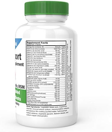 DrFormulas Joint Support Supplements for Men & Women | Glucosamine Chondroitin Msm, (Mendamine) 60 Day Supply