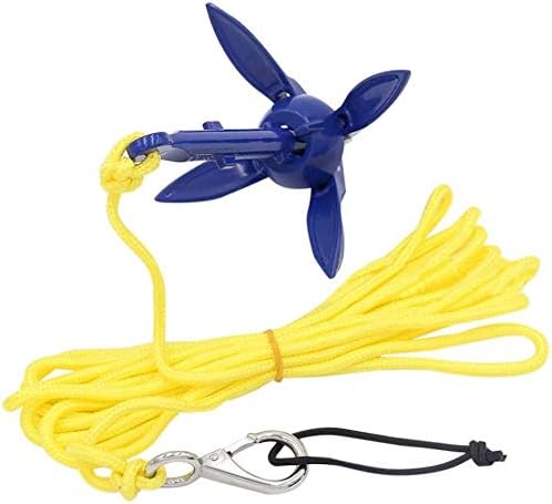 ISURE MARINE Kayak Anchor Kits 0.53lb (240g) Portable Folding Anchor Buoy Kit Canoe Kayak Raft Boat Sailboat Fishing Complete Folding Grapnel Anchor