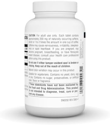 Source Naturals Guarana Energizer, 900 mg -100 Tablets | Energy Booster