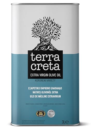 Terra Creta | Award Winning | Kolymvari Estates | 100% Pure Greek Olive Oil | Cold Extracted | Protective Designation of Origin | 3Ltr - (101.4 fl.oz) Tin