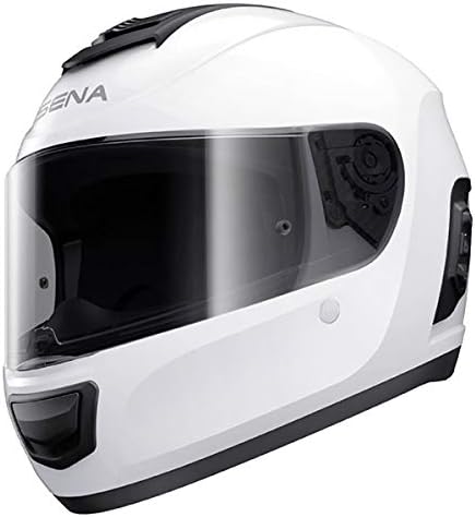 Sena unisex-adult MO-LITE-GW-M-01 Momentum Lite Full Face Glossy White M, Medium