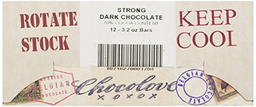 Chocolove Dark Chocolate, Strong 70%, 3.2 Ounce (Pack of 12)