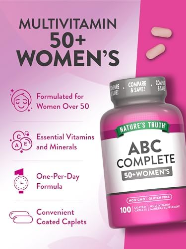 Nature's Truth Women's 50+ Multivitamin Caplets | 100 Count | with Vitamin A, C, D, E and Zinc | Non-GMO & Gluten Free Supplement