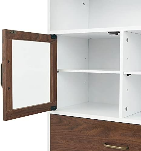 Teamson Home Florence 26 in. x 32 in. 2-Door Freestanding Wooden Floor Cabinet with Adjustable Shelves for Storage Solutions in Bathrooms, Kitchens, Laundry Rooms, Home Offices, White | Freestanding Wooden, Adjustable Shelves, For Bathrooms, Kitchens, La…