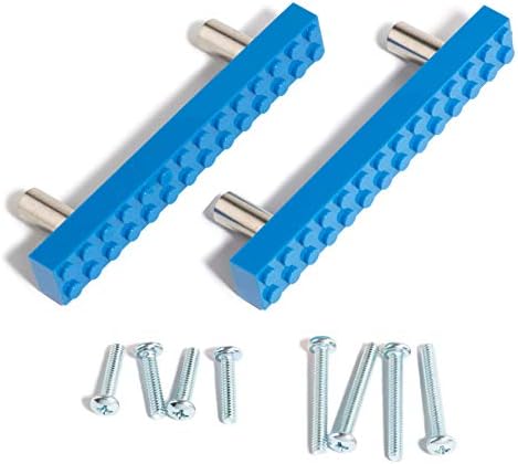 Set of 2 Build-On Brick Drawer Pulls (Green)